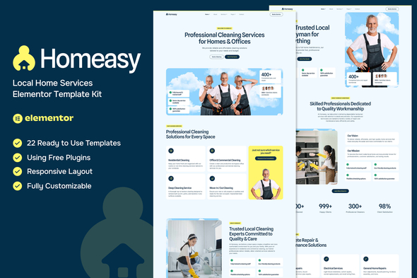 Download Homeasy – Local Home Services Elementor Template Kit