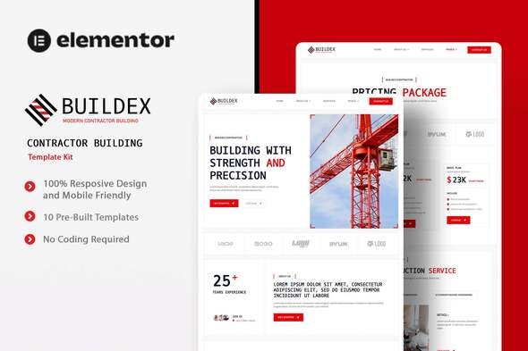 Download Buildex – Contractor Building Elementor Template Kit