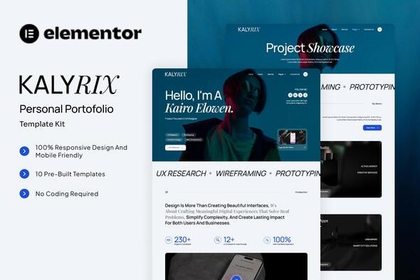 Télécharger Kalyrix – Personal Portfolio Elementor Template Kit