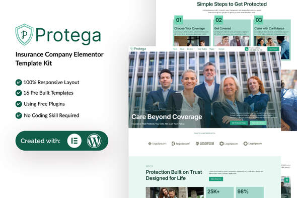 Download Protega – Insurance Company Elementor Template Kit