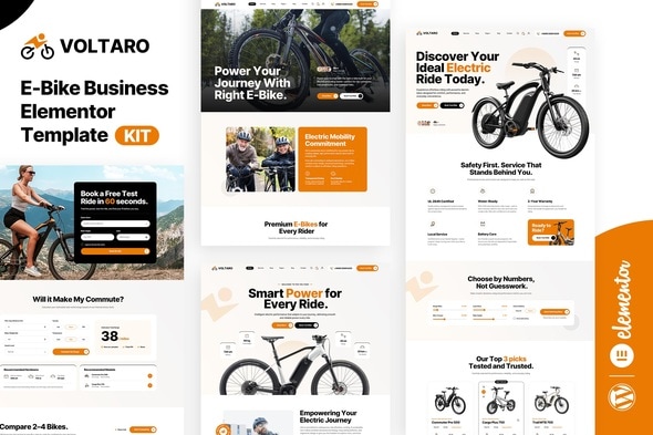 Download Voltaro – E-Bike Business Elementor Template Kit