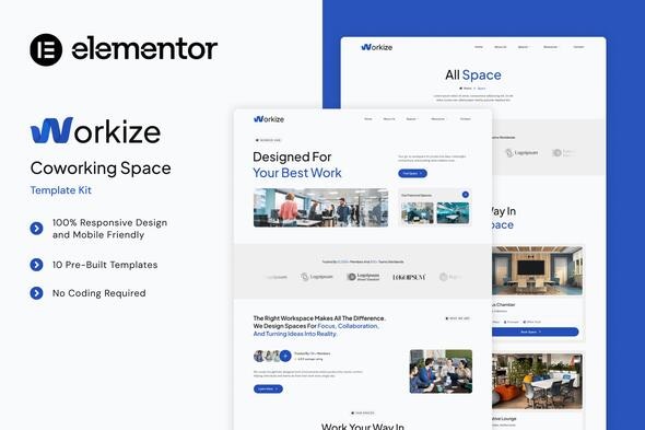 Download Workize – Coworking Space Elementor Template Kit