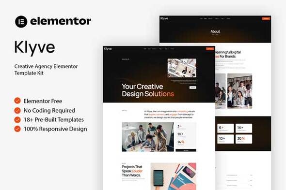 Download Klyve – Creative Agency Elementor Template Kit