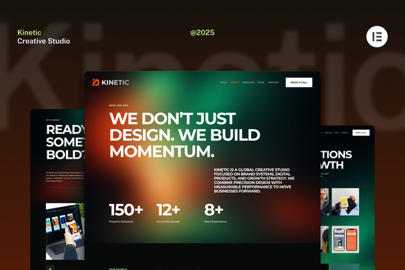 Download Kinetic – Creative Studio Website Elementor Kit