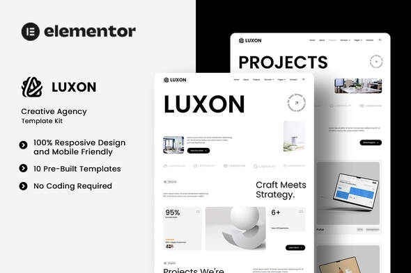 Download Luxon – Creative Agency Elementor Template Kit
