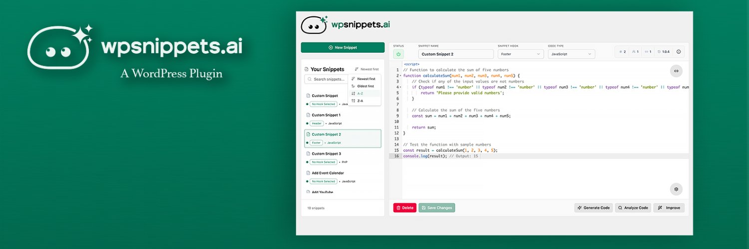 Download WP Snippets AI