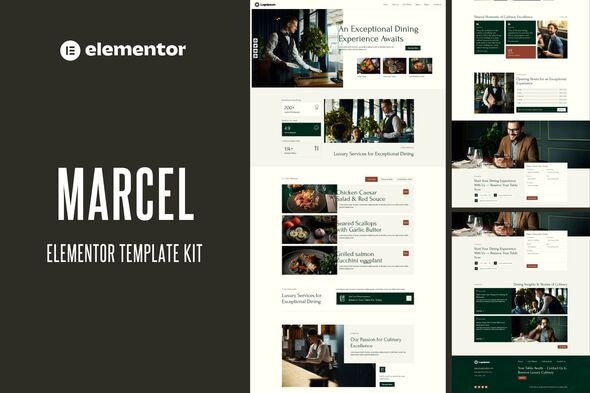 Download Marcel – Luxury Restaurant Elementor Template Kit