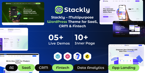 Download Stackly – Multipurpose WordPress Theme for SaaS, CRM