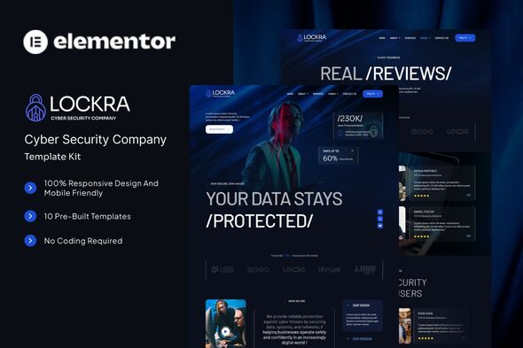 Download Lockra – Cyber Security Company Elementor Template Kit