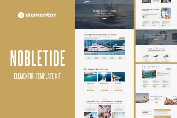 Download Nobletide – Yatch Boat Club Rental Elementor Template Kit