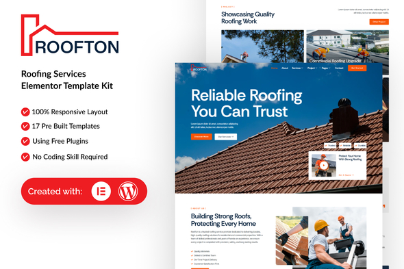 Download Roofton – Roofing Services Elementor Template Kit