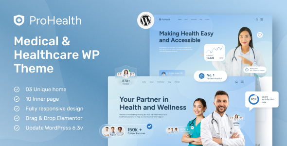 Download ProHealth – Creative WordPress Theme For Medical and Healthcare