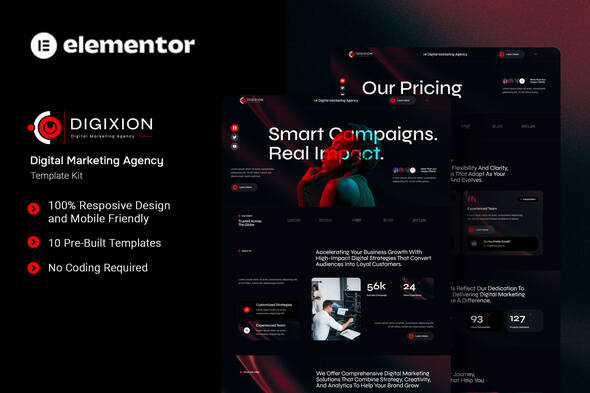 Télécharger Digixion – Digital Marketing Agency Elementor Template Kit