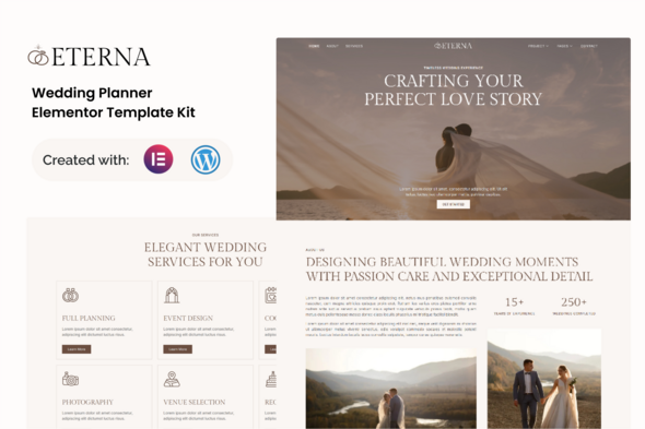 Download Eterna – Wedding Planner Elementor Template Kit