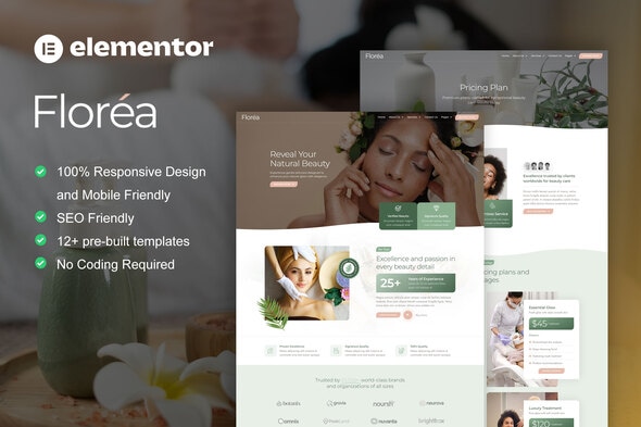 Download Florea – Beauty Care Services Elementor Pro Template Kit