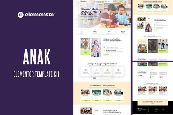 Télécharger Anak – Kindergarten Elementor Pro Template Kit
