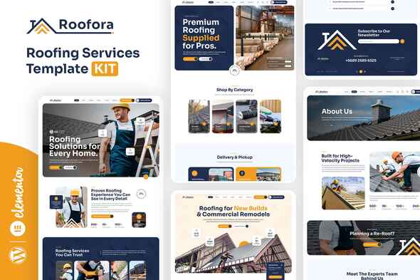 Download Roofora – Roofing Services Elementor Template Kit