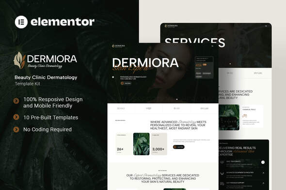 Download Dermiora – Beauty Clinic Dermatology Elementor Template Kit
