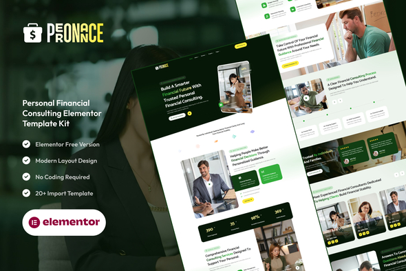 Download Peronance – Personal Financial Consulting Elementor Template Kit