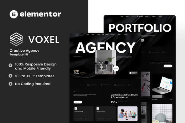 Download Voxel – Creative Agency Elementor Template Kit