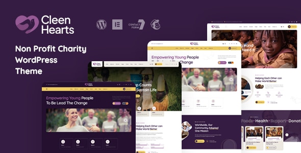 Download Cleenhearts – Non Profit Charity WordPress Theme