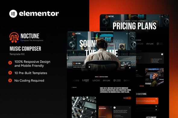 Noctune – Music Composer Elementor Template Kit