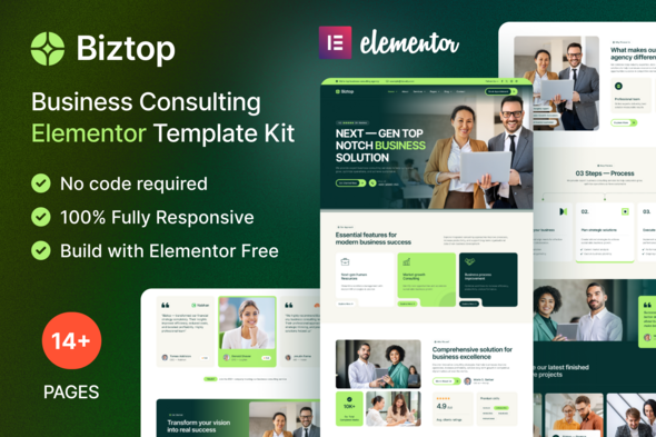 Download Biztop — Business Consulting Elementor Template Kit
