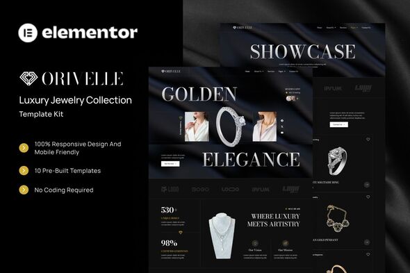 Télécharger Orivelle – Luxury Jewelry Collection Elementor Template Kit
