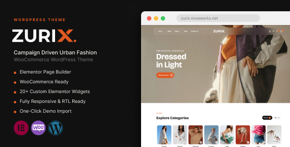 Télécharger ZURIX – Campaign Driven Urban Fashion WooCommerce Theme