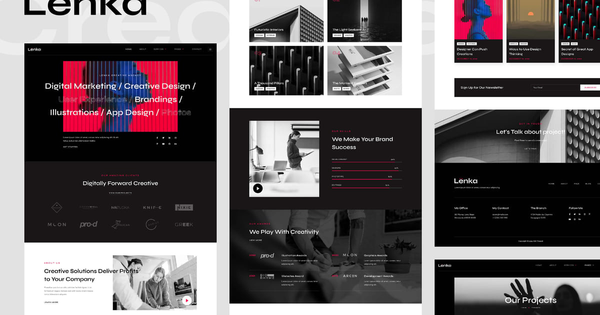 Download Lenka – Creative Digital Agency Elementor Template Kit