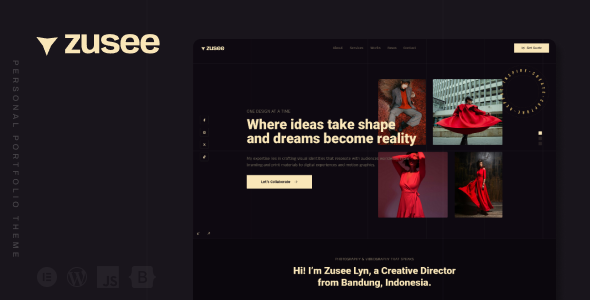 Download Zusee – Personal Portfolio WordPress Theme