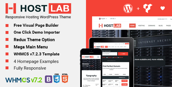 Download HostLab – Hosting Service And WHMCS WordPress Theme