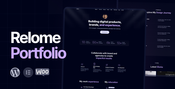Download Relome – Personal Portfolio WordPress Theme