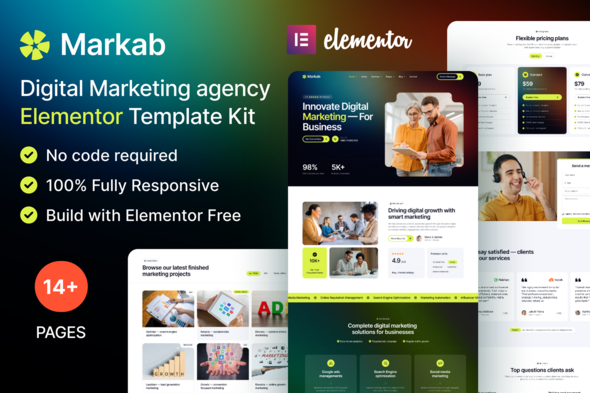 Download Markab — Digital Marketing Elementor Template Kit