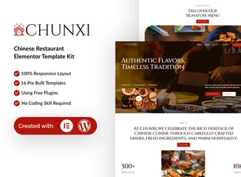 Download Chunxi – Chinese Restaurant Elementor Template Kit